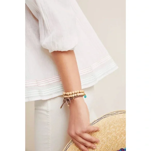 NWT Anthropologie Velvet by Graham & Spencer White Lena Peasant Blouse Tunic - Picture 16 of 16